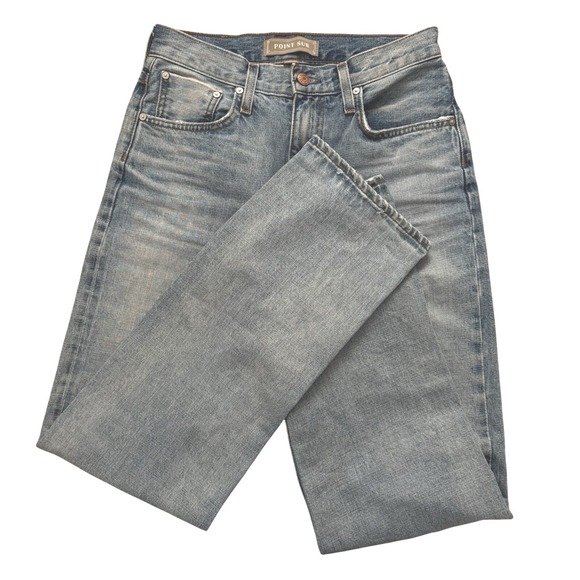 J.Crew Point Sur High Rise Straight Leg Jeans Light Wash Distressed Denim - Picture 7 of 9